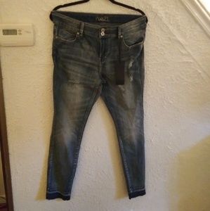 Mid Rise Distressed Jean